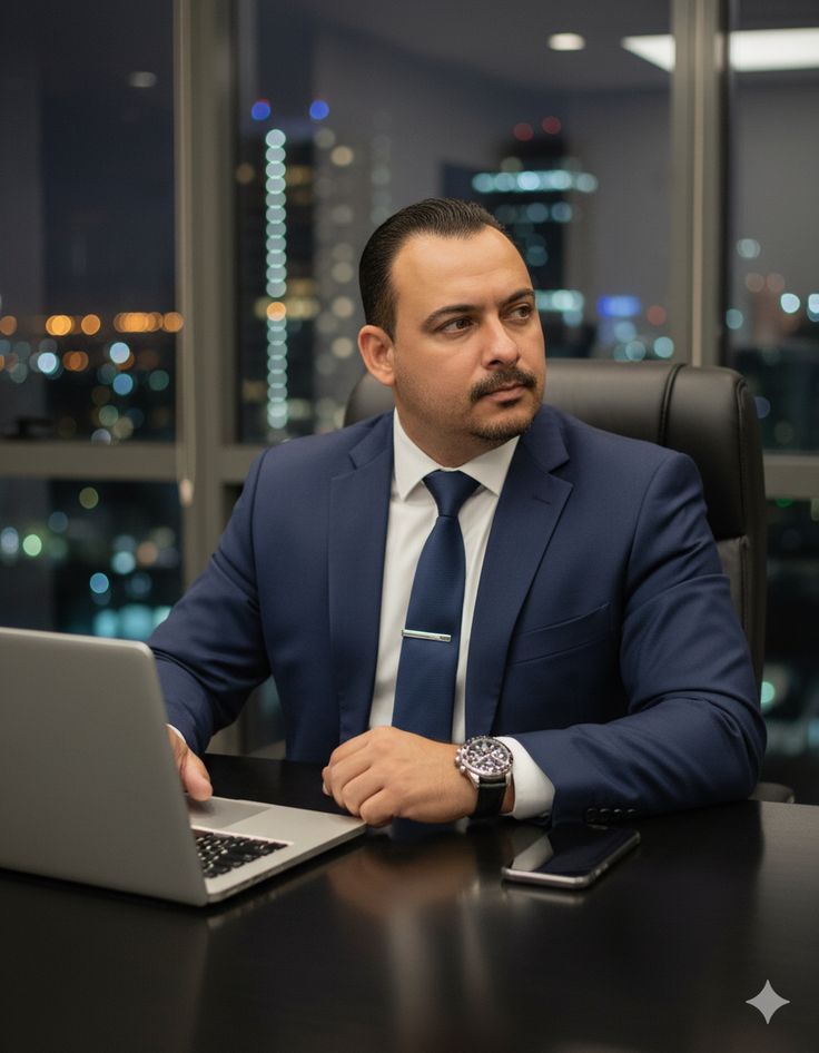 homem em escritório